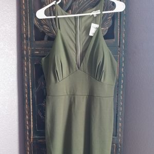 Women's Forever 21 Camo Green Size L Midi Dress